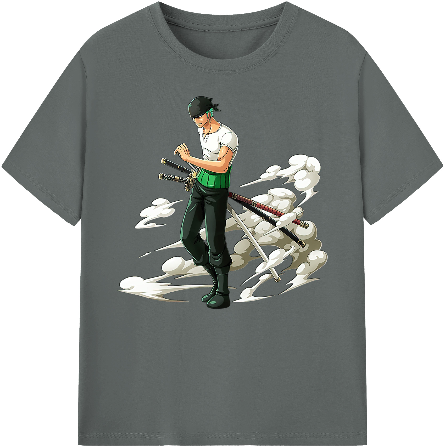 ワンピース ロロノア・ゾロ ONE PIECE Roronoa Zoro 綿100％ メンズ半袖Tシャツ｜肌触りやわらか＆通気性